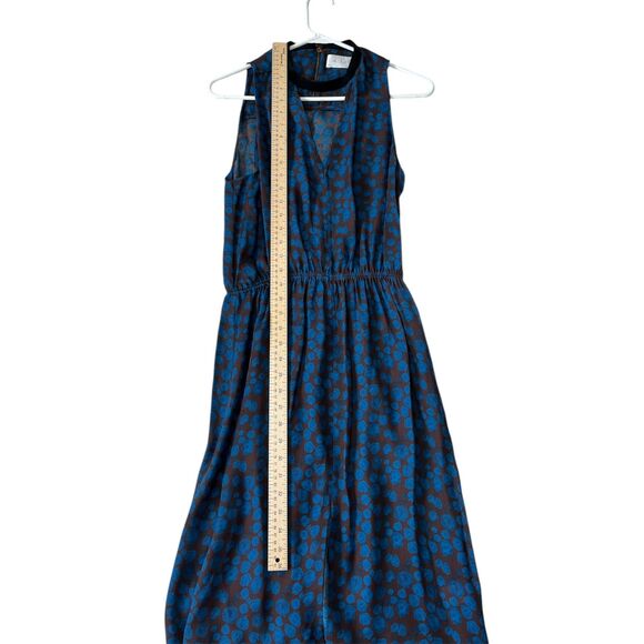A.L.C Silk V-Neck Cinched Waist Dress Floral Sz M - Picture 4 of 7